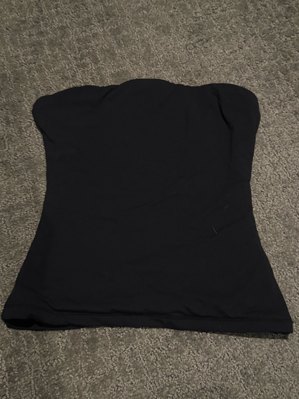Black Strapless Crop Top